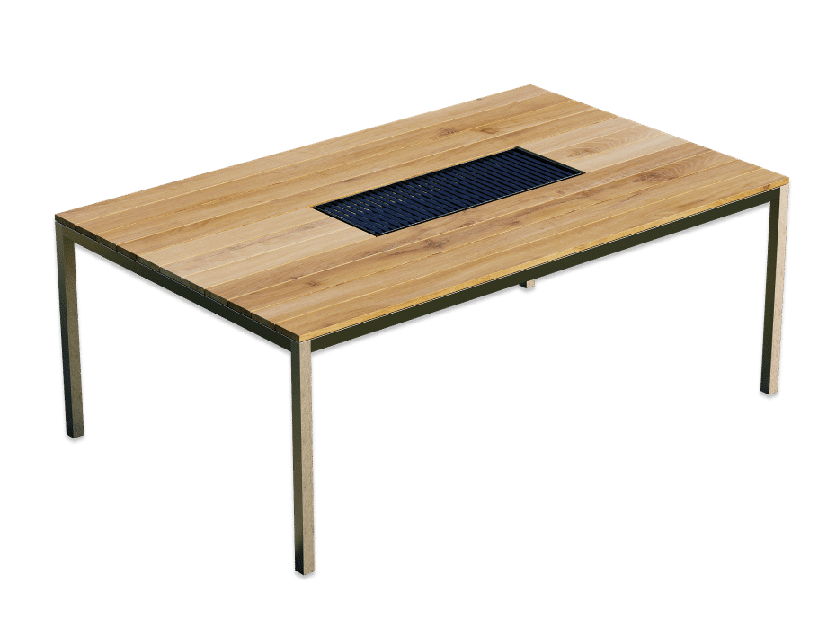 Garden table with integrated grill: Buqon DINE - Buqon
